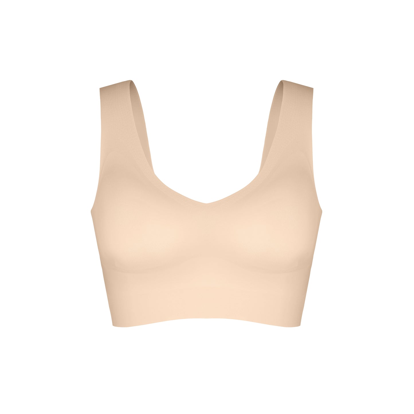 Seamless V-Neck Full Coverage Bra Tank Top with Built-in Bra & Steel Bone Support