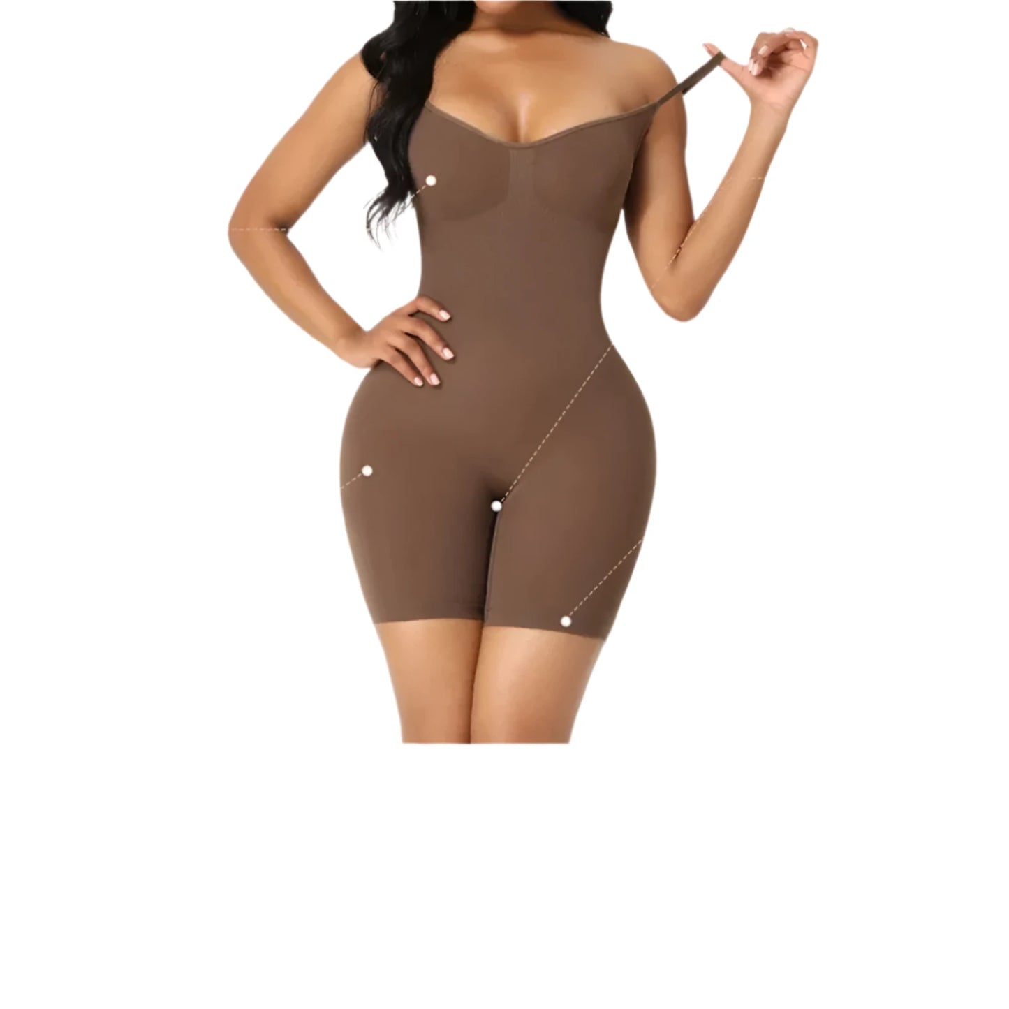 Women’s Plus Size Seamless Body Shaper – Push-Up, Butt Lift, Firm Compression Tummy Control Bodysuit