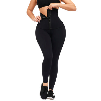 Women’s High-Waisted Tummy Control Shaping Leggings – Waist Trainer Slimming Pants for Weight Loss & Fitness