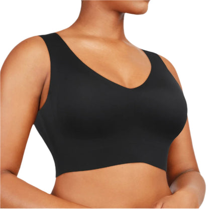 Seamless V-Neck Full Coverage Bra Tank Top with Built-in Bra & Steel Bone Support