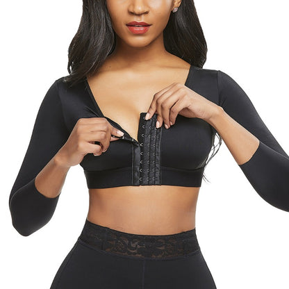 Women's Arm Shapers & Body Shaper Long Sleeves | Push-Up Wire-Free Sports Bra with Hooks | Slimming Tummy Control Waist Trainer