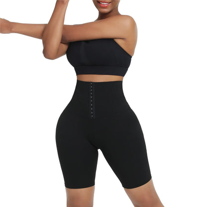 Seamless Body Shaper Mid-Thigh Shorts – Waist Trainer, Slimming Yoga Shorts for Gym