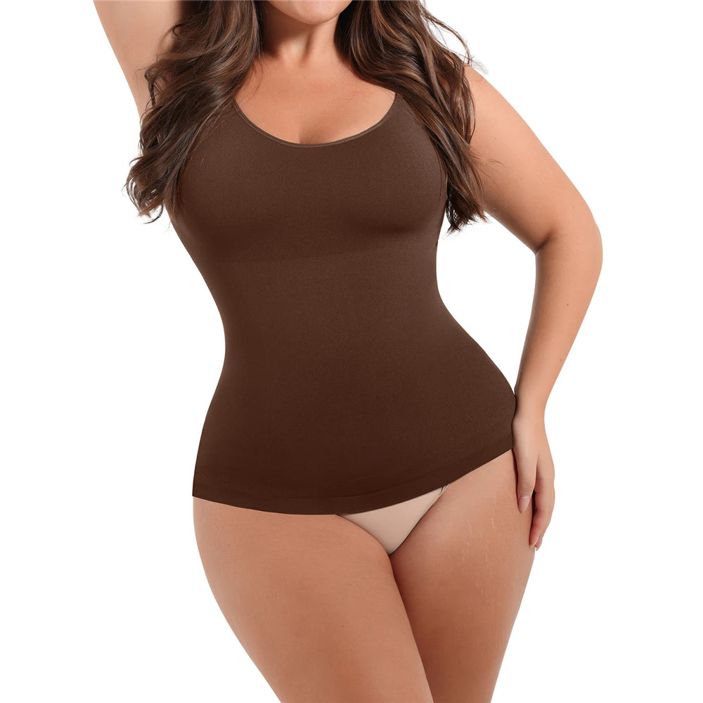 Women's Compression Shapewear Camisole – Tummy Control Tank Top Body Shaper