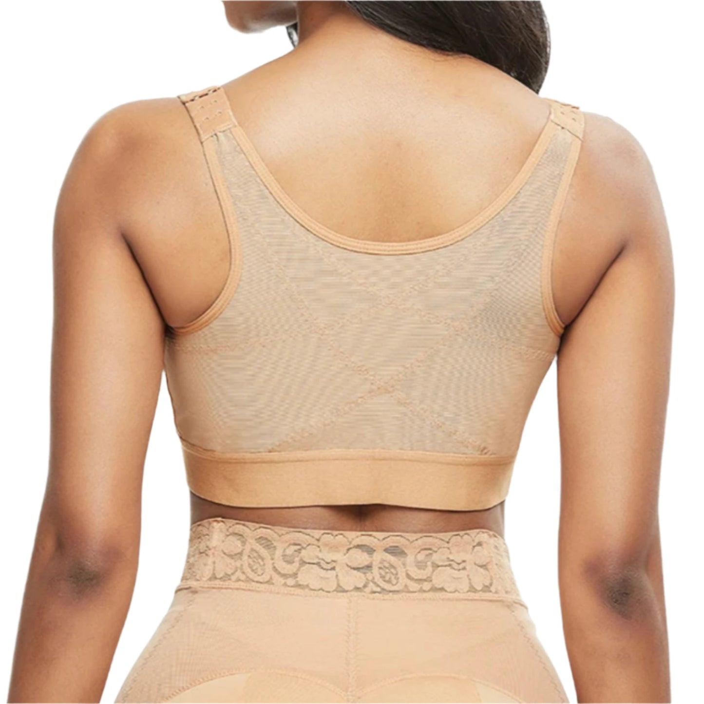 Women’s Arm Sculpting Post-Surgery Bra  Posture Corrector - Adjustable Shapewear with Corset Back & High Elasticity