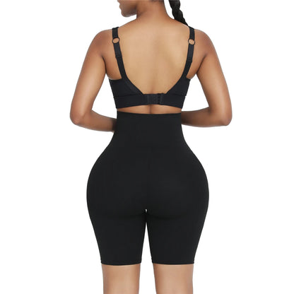 Seamless Body Shaper Mid-Thigh Shorts – Waist Trainer, Slimming Yoga Shorts for Gym