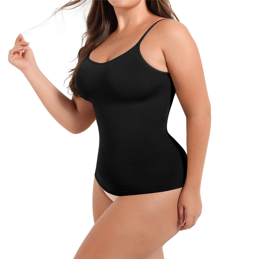 Women's Compression Shapewear Camisole – Tummy Control Tank Top Body Shaper