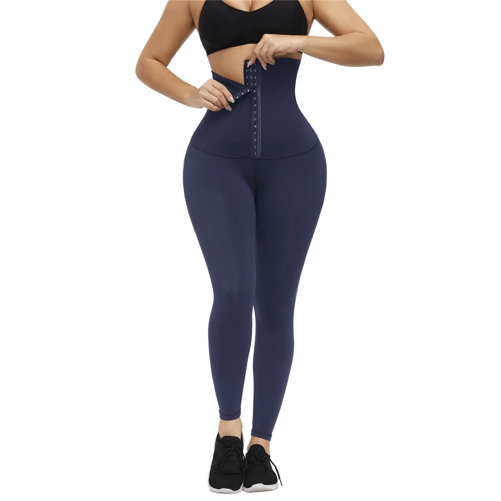 Women’s High-Waisted Tummy Control Shaping Leggings – Waist Trainer Slimming Pants for Weight Loss & Fitness