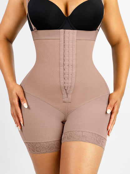 Sexy Lace Firm Compression Butt-Lifting Shapewear Colombianas – Tummy Control BBL Shorts for Women